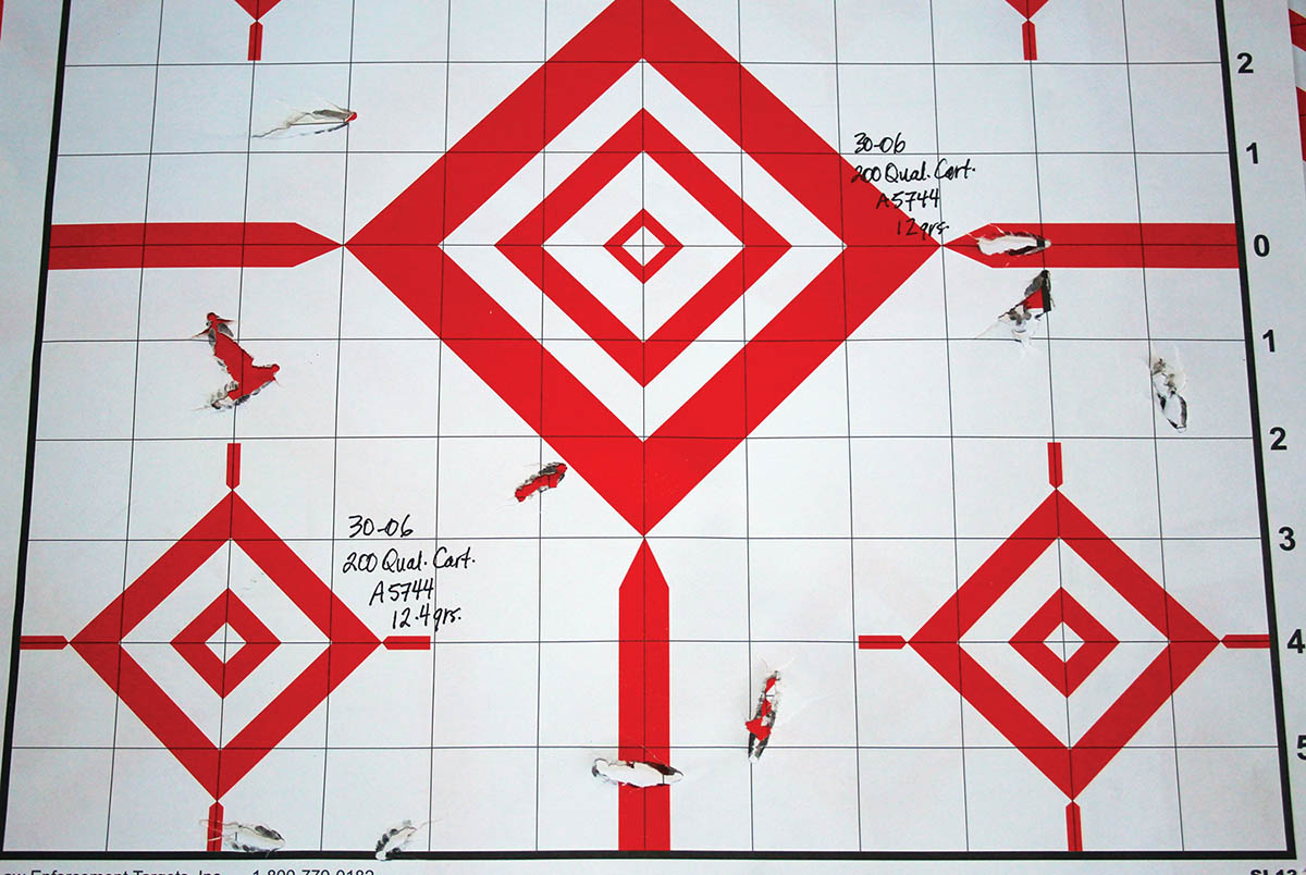 Even from the 30-06 Springfield, which stabilized the Nosler 180-grain Ballistic Tip Hunting bullet, the 308 Win failed to stabilize; the 200-grain mono-copper Quality Cartridge Game-StopR key-holed at 100 yards.